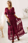 Swiss Dot Lace | Smocked Waist Dress | Rubies + Lace
