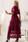 Swiss Dot Lace | Smocked Waist Dress | Rubies + Lace