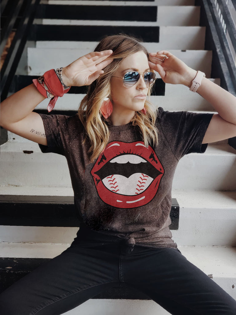 Baseball Mouth Game Day TShirt Ruby’s Rubbish®