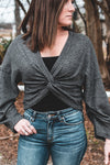 Rubies + Lace | Charcoal Knit | Reversible Top