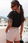 Lace Crochet | Short Sleeve Top | Rubies + Lace