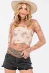 SAGE + FIG | Tan Floral Under Shirt | Rubies + Lace