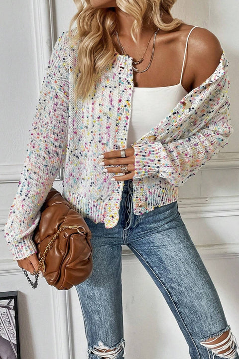 Confetti | Button Up Cardigan | Rubies + Lace