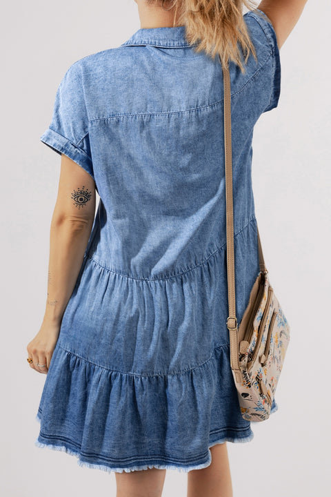 Raw Hem Denim Dress | Lightweight | Rubies + Lace