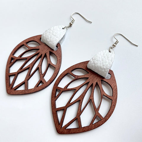 Leaf Drop Earrings | Multiple Color Options | Rubies + Lace