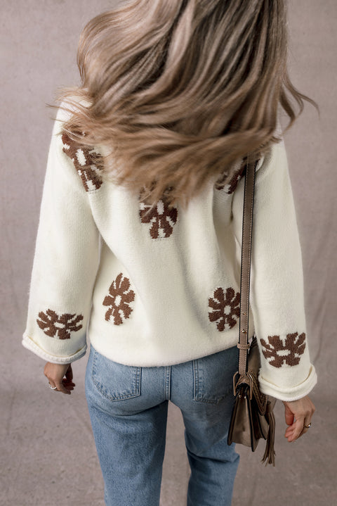 Flower & Ivory | Long Sleeve Sweater | Rubies + Lace