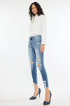 Kancan High Rise | Frayed Ankle Skinny Jeans | Rubies + Lace