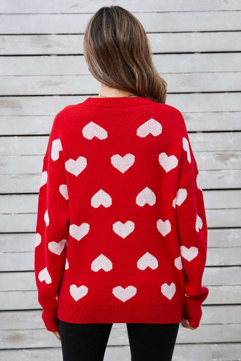 Be Mine Heart Sweater | Multiple Color Options | Rubies + Lace