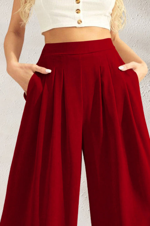 Pocketed  Wide Leg | Multiple Color Options | Rubies + Lace