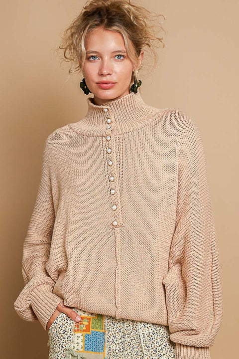 POL Pearl Turtleneck | Long Sleeve Sweater | Rubies + Lace