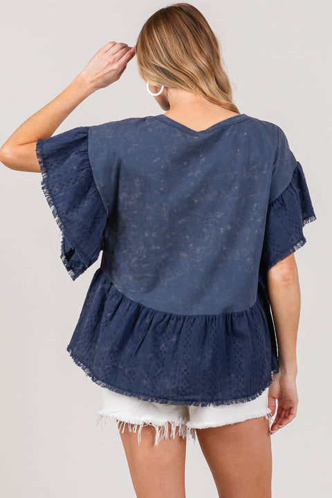 SAGE + FIG | Ruffle Sleeve | Rubies + Lace