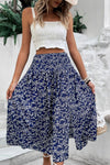 Ditsy Navy Floral | Slit High Waist Skirt | Rubies + Lace