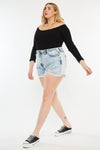 Kancan | Acid Wash Denim Shorts | Rubies + Lace