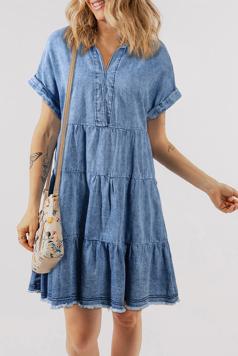 Raw Hem Denim Dress | Lightweight | Rubies + Lace