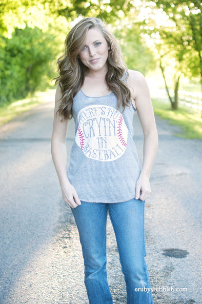 There's No Cryin' in Baseball | Game Day Tank | Ruby’s Rubbish®