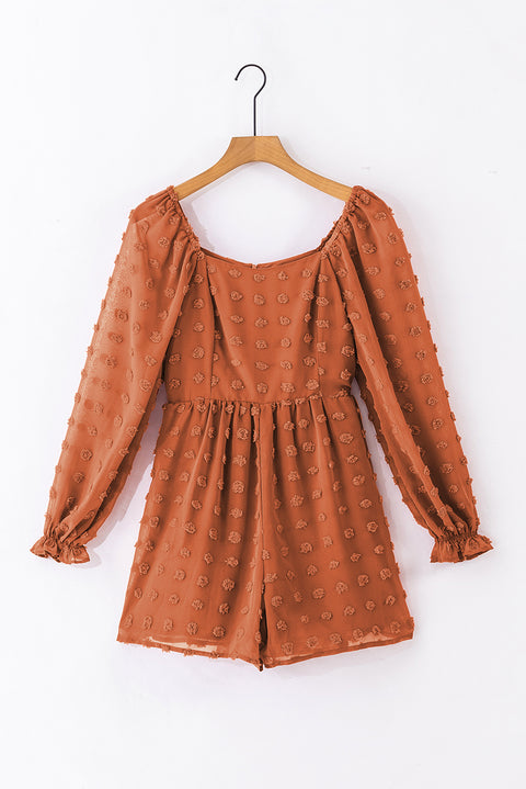 Swiss Dot Romper | With Pockets | Rubies + Lace