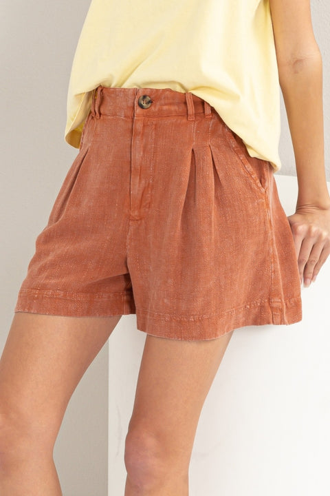 HYFVE | High Waist Linen Shorts | Rubies + Lace