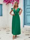 Green on Green | Pleated Dress | Rubies + Lace
