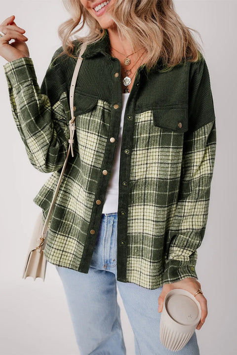 Corduroy & Plaid | Green Flannel | Rubies + Lace