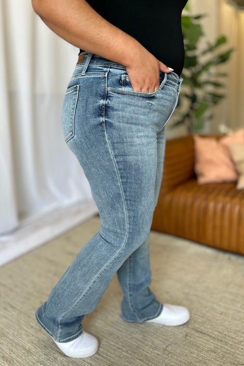 Judy Blue | Medium Rise Bootcut Jeans | Rubies + Lace