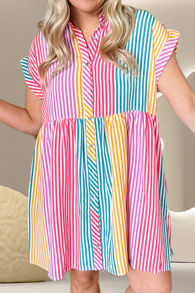 Color Me Happy | Stripe Dress | Rubies + Lace
