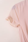 Spring Pink | Ruffled Hem Dress | Rubies + Lace