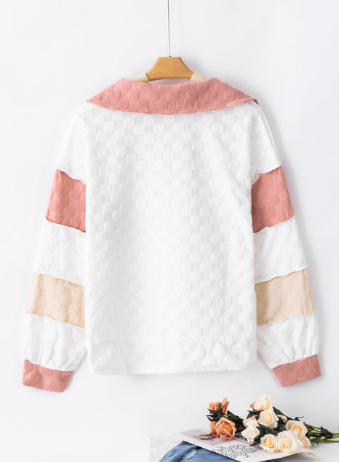 Lightweight Checkered | Multi-Color Sweatshirt | Rubies + Lace