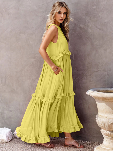 Tiered Maxi With Pockets | Multiple Color Options | Rubies + Lace