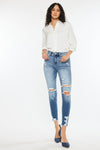 Kancan High Rise | Frayed Ankle Skinny Jeans | Rubies + Lace