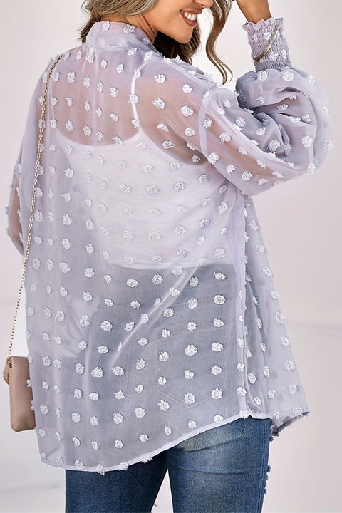 Sheer Swiss Dot Jacket | Multiple Color Options | Rubies + Lace