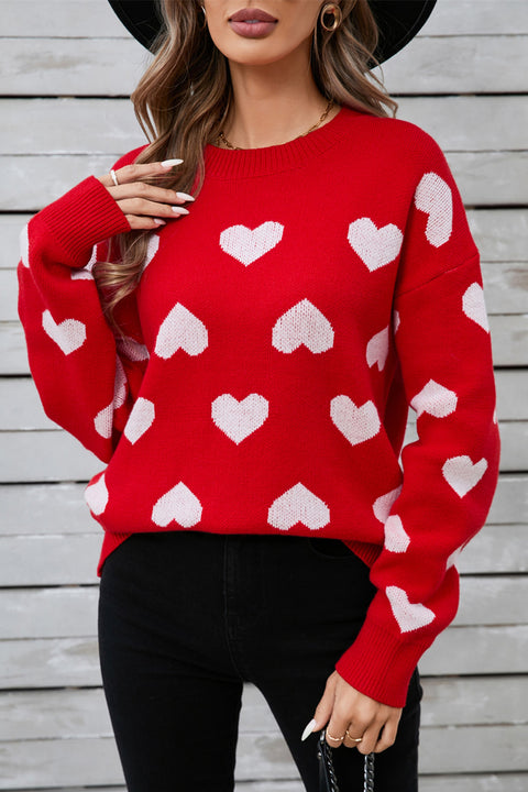 Be Mine Heart Sweater | Multiple Color Options | Rubies + Lace