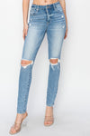 Risen | High Rise Skinny Jeans | Rubies + Lace