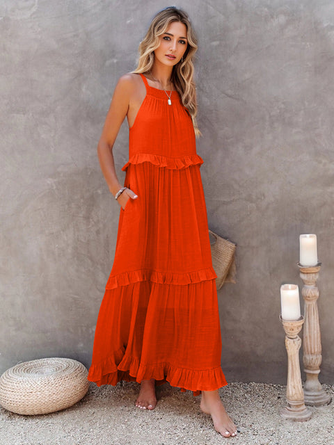 Tiered Maxi With Pockets | Multiple Color Options | Rubies + Lace