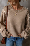 Pearl Sleeve Sweater | Multiple Color Options | Rubies + Lace