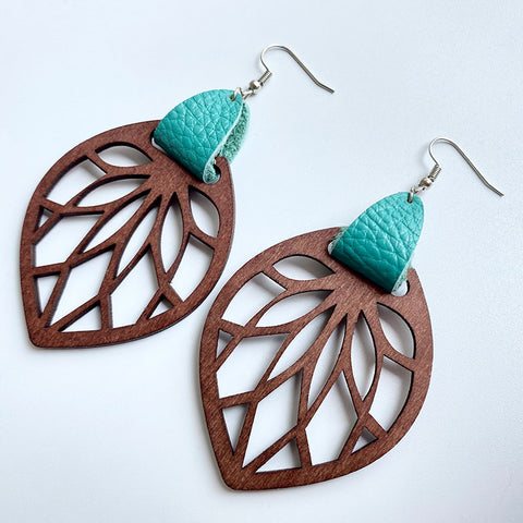 Leaf Drop Earrings | Multiple Color Options | Rubies + Lace