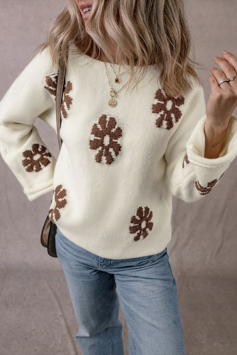 Flower & Ivory | Long Sleeve Sweater | Rubies + Lace