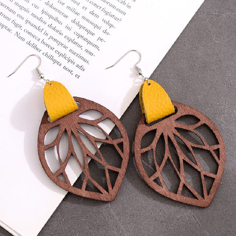 Leaf Drop Earrings | Multiple Color Options | Rubies + Lace