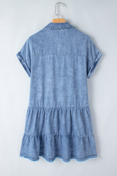 Raw Hem Denim Dress | Lightweight | Rubies + Lace