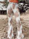 Printed Bodyline | Flare Pants | Rubies + Lace