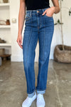 Judy Blue | Front Seam Straight Jeans | Rubies + Lace