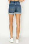 RISEN | Cuffed Denim Shorts | Rubies + Lace