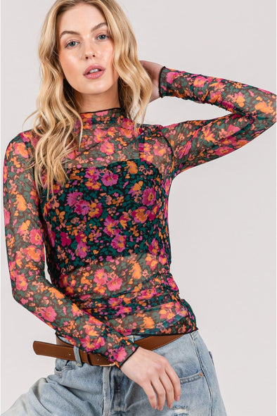 SAGE + FIG | FLORAL UNDER SHIRT | RUBIES + LACE