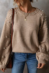 Pearl Sleeve Sweater | Multiple Color Options | Rubies + Lace