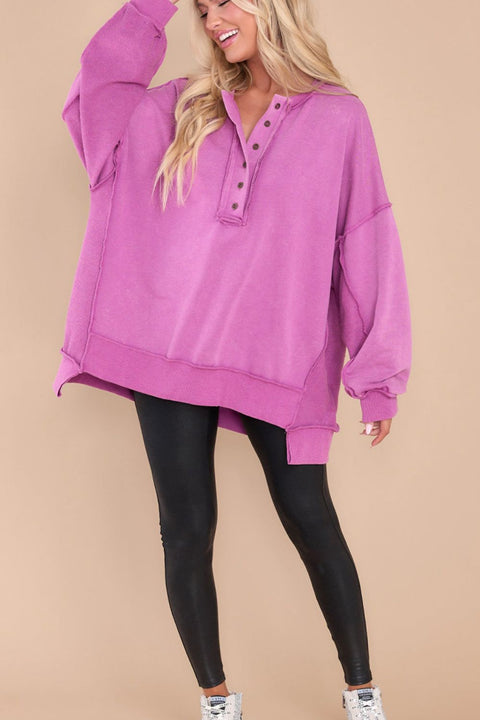 Exposed Seam Sweatshirt | Multiple Color Options | Rubies + Lace