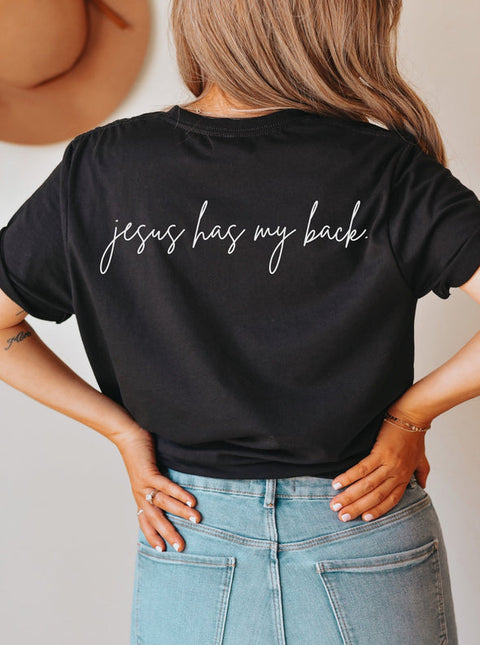 Jesus Has My Back | $15 Tee Sale | Ruby’s Rubbish®