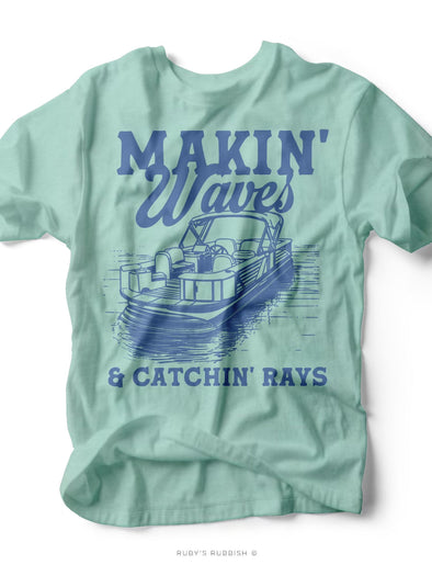 Makin' Waves & Catchin' Rays | Americana T-Shirt | Ruby’s Rubbish®