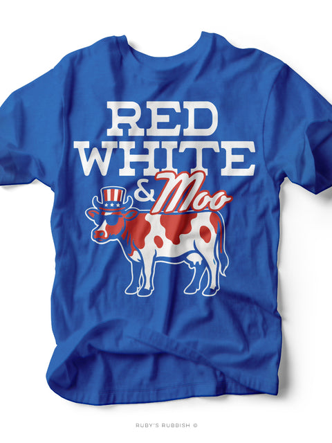 Red White & MOO | Seasonal T-Shirt | Ruby’s Rubbish®