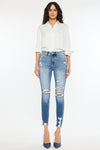 Kancan High Rise | Frayed Ankle Skinny Jeans | Rubies + Lace