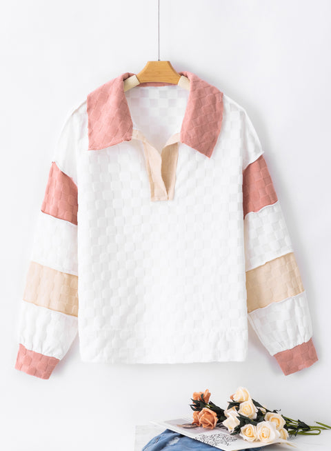 Lightweight Checkered | Multi-Color Sweatshirt | Rubies + Lace