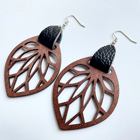 Leaf Drop Earrings | Multiple Color Options | Rubies + Lace